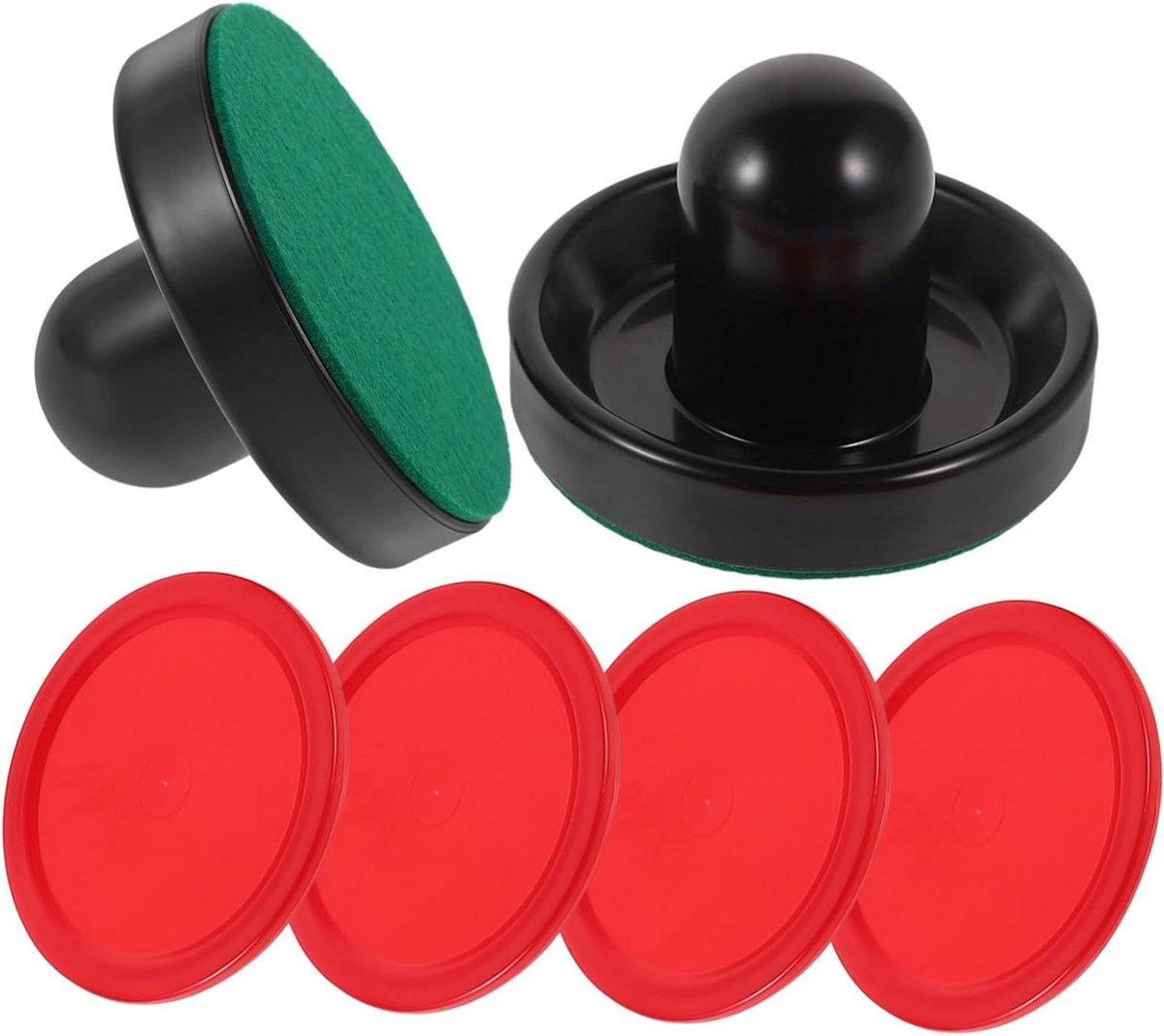 Airhockey Paddles - Pucks Slagset - Gezinsspel - Veelzijdige Striker - 9 x 9 x 6.5 cm - Donkerblauw