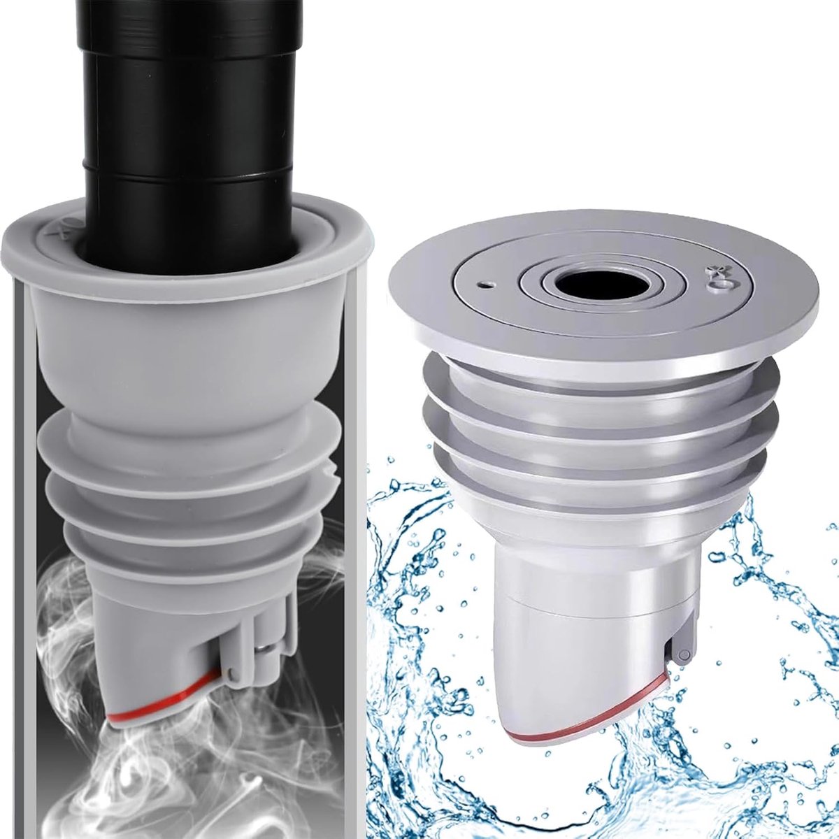 Afvoerslang wasmachine - anti-geur silicone afsluitdop - voorkomt geur en afval - eenvoudig te installeren - ShopVlot