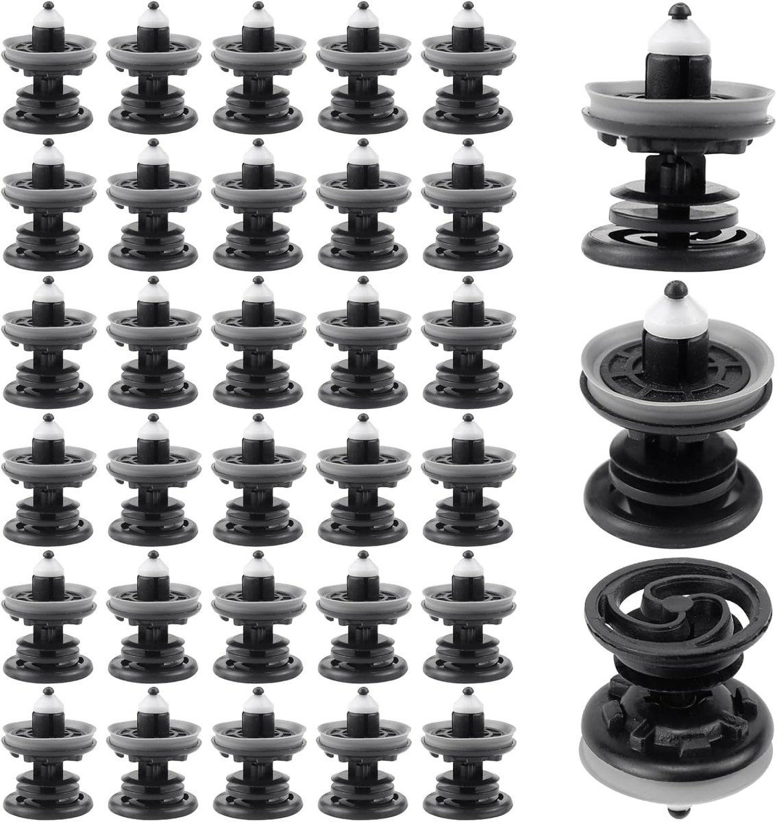 SnelShoppen - Pack van 30 Deurclips 7L6868243 Plastic Rivets, Auto Deurafwerking Bevestigingsclips voor Interieurtrim, Compatibel met VW Golf 5 6 7 T4