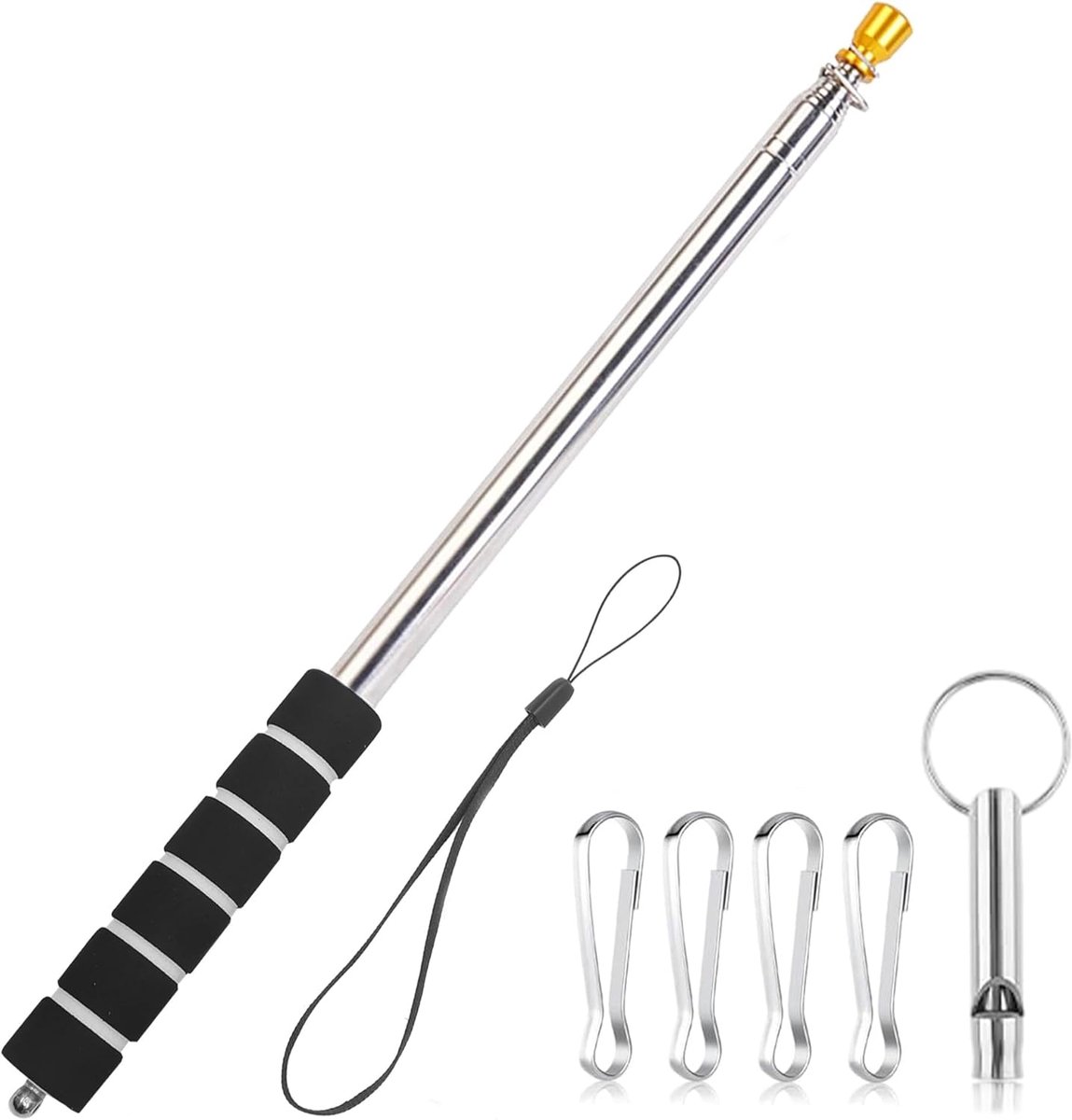 Telescopic flagpole, flag rod, telescopic pole 3m for travel - ShopVlot