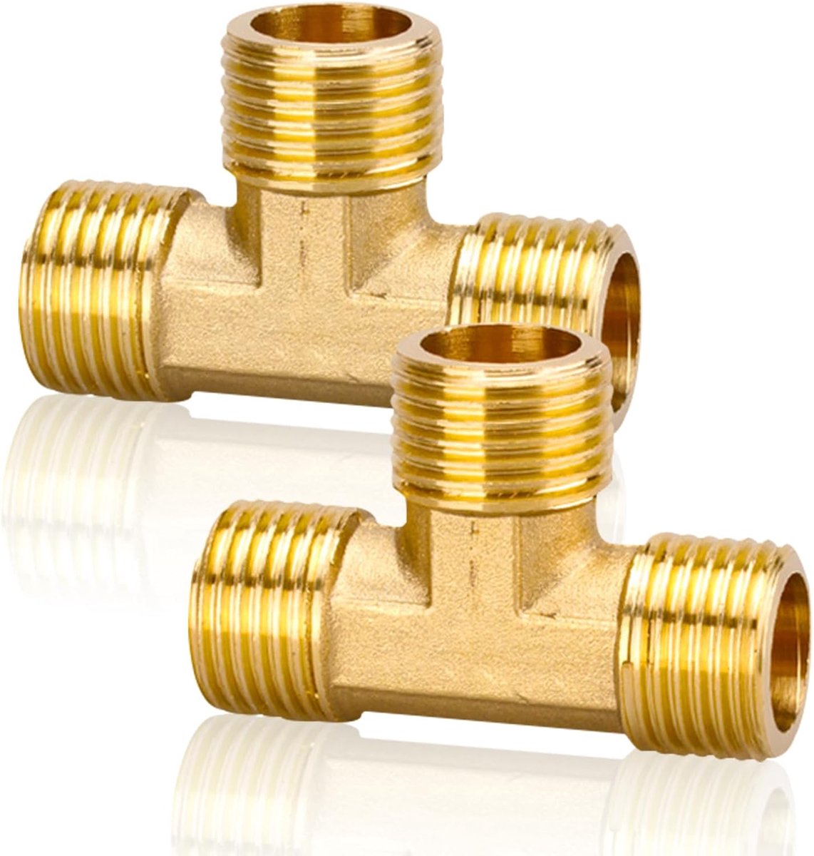 T-Piece Brass 1/2 Inch - 90° G1/2 Inch (Ø20,3mm) AG Distributor Male Thread - ShopVlot