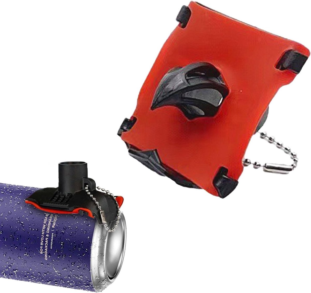 SnelShoppen - Innovatieve Beer Shotgun Opener, Bier Drinkmachine met Sleutelhanger, Duurzaam ABS en Siliconen, Ideaal voor Camping en Strandfeesten (R