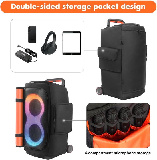 Speaker Case Compatible with JBL PartyBox 520, Portable Speaker Dust Cover Storage Bag for Outdoor Travel/Home - ShopVlot — afbeelding 2