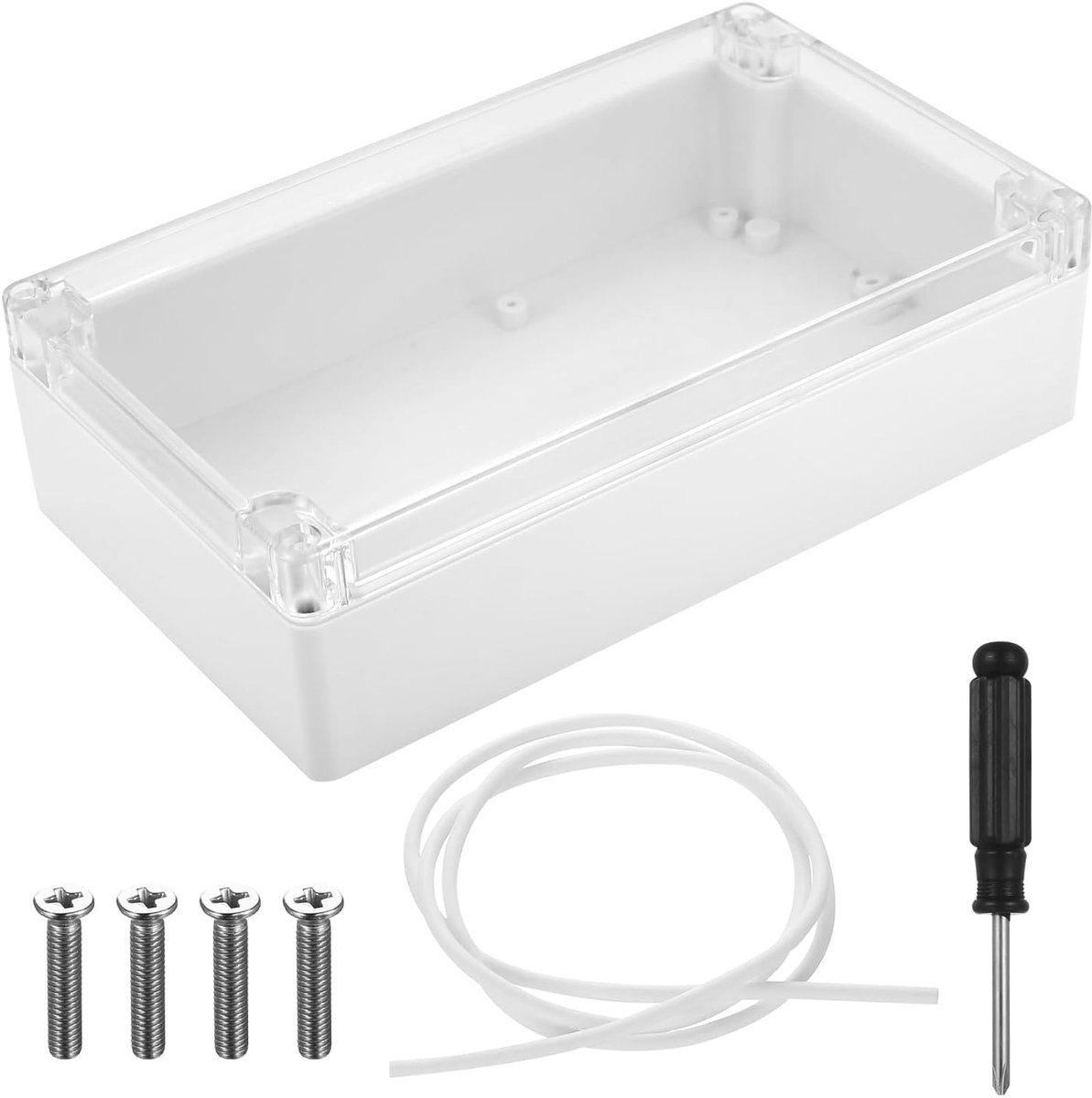 Elektronische behuizing 200 x 120 x 56mm - kunststof met transparant deksel - IP65 waterdicht - ShopVlot