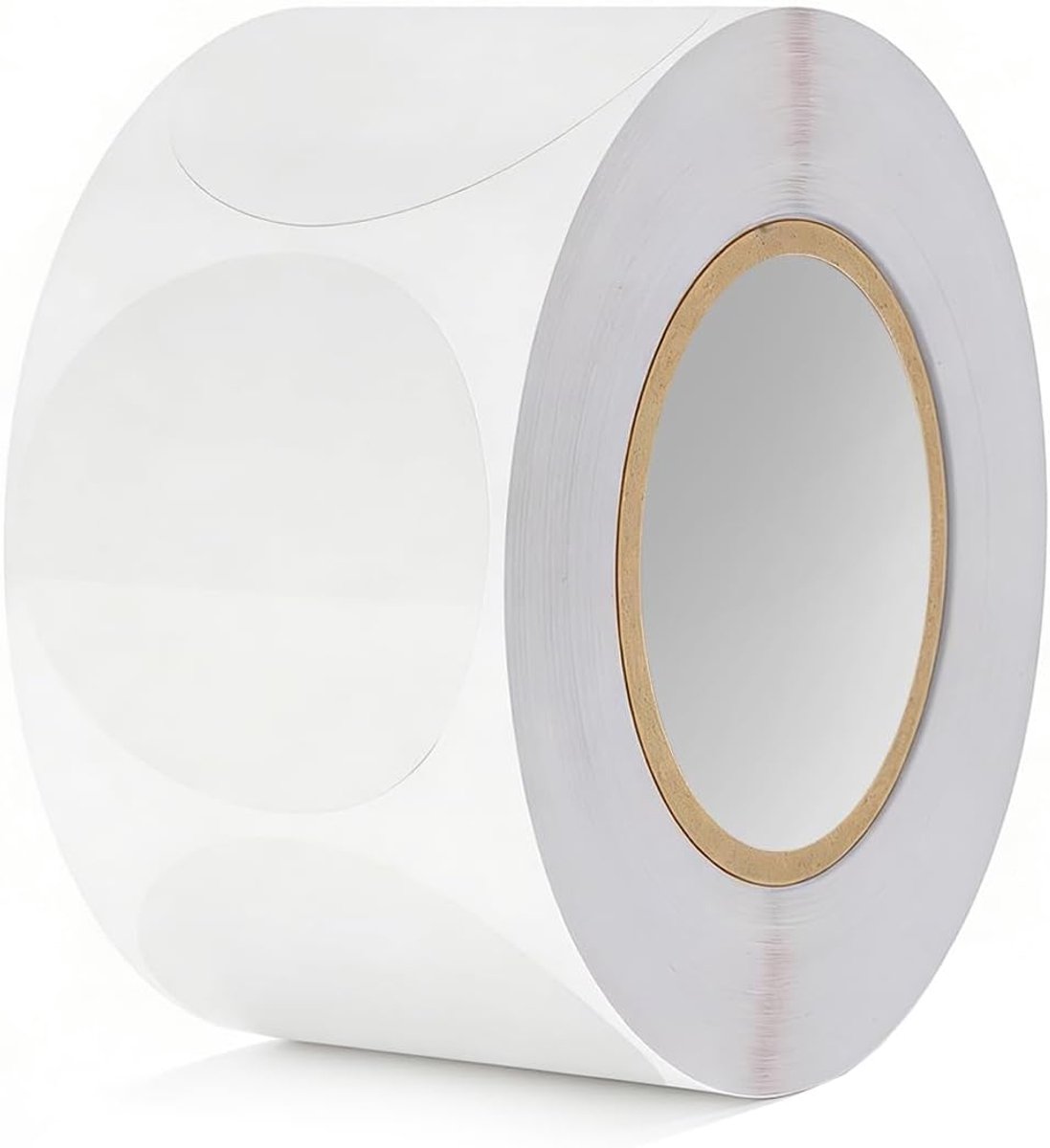 SnelShoppen - 500 stuks ronde transparante stickers, 3.8cm zelfklevende labels, heldere cirkels voor verpakking, sluiting van enveloppen en dozen