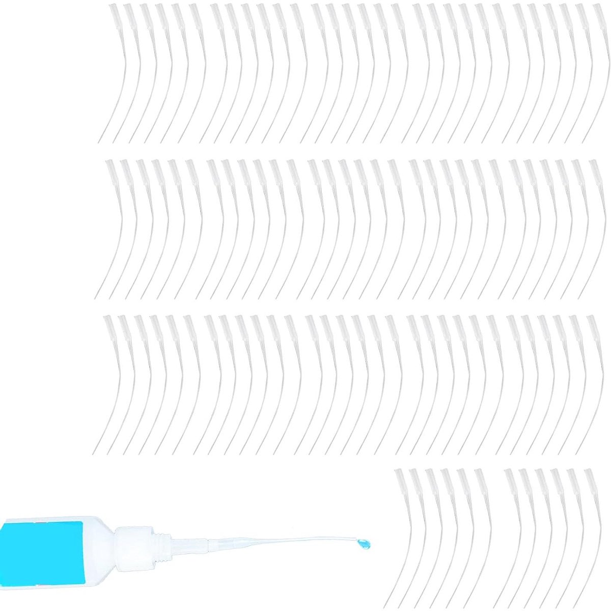 Lijm Applicator - Precisie Fles - Gedetailleerd Plakken - Gecontroleerde Stroom - 100 Stuks - Meerkleurig