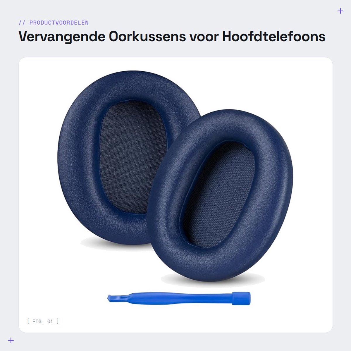 Dailygoods - Vervangende Oorkussens voor Hoofdtelefoons in Blauw