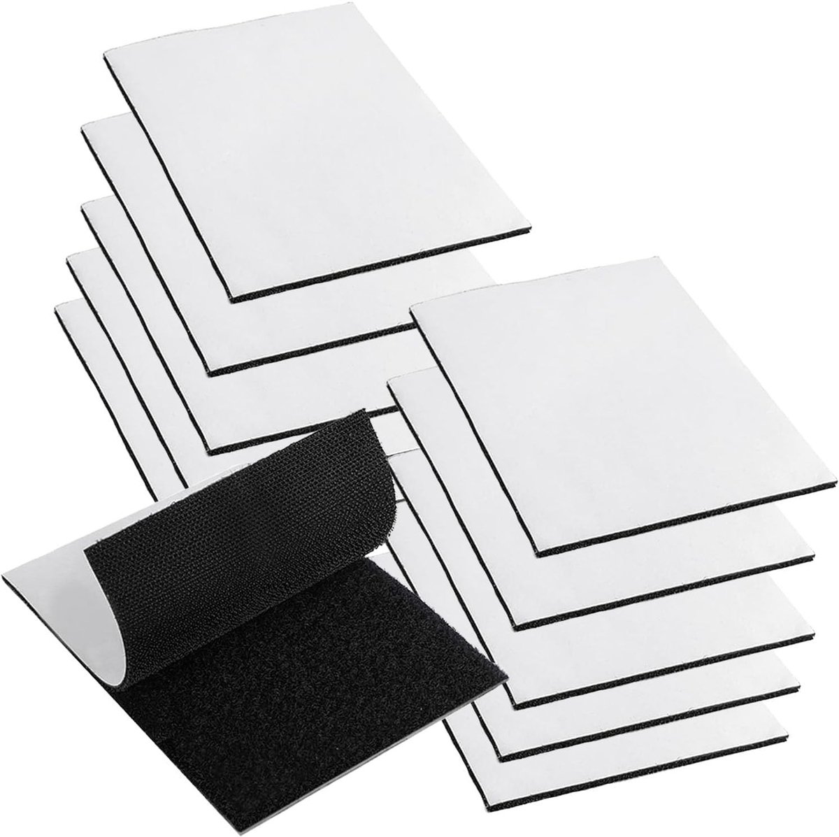 Dailygoods- Kleefpads 10 stuks - Dubbelzijdige Kleefpads - Antislip Plakband - Sterke Zelfklevende Achterkant - Voor Montage/Bevestiging - 10 x 10 cm - Haak-en-lusband