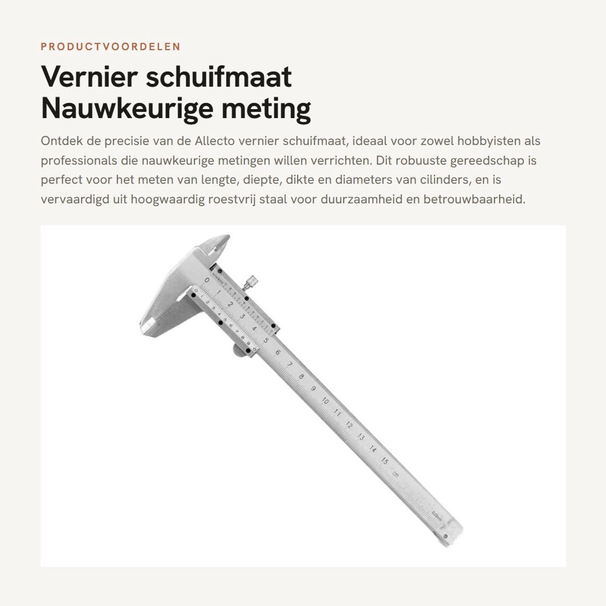 Dailygoods- Vernier Schuifmaat 0-150 mm - Nauwkeurige Meting - Roestvrij Staal - Duurzaam Gereedschap - Hoogwaardige Precisie - Gemakkelijk Af te Lezen - Meetlat