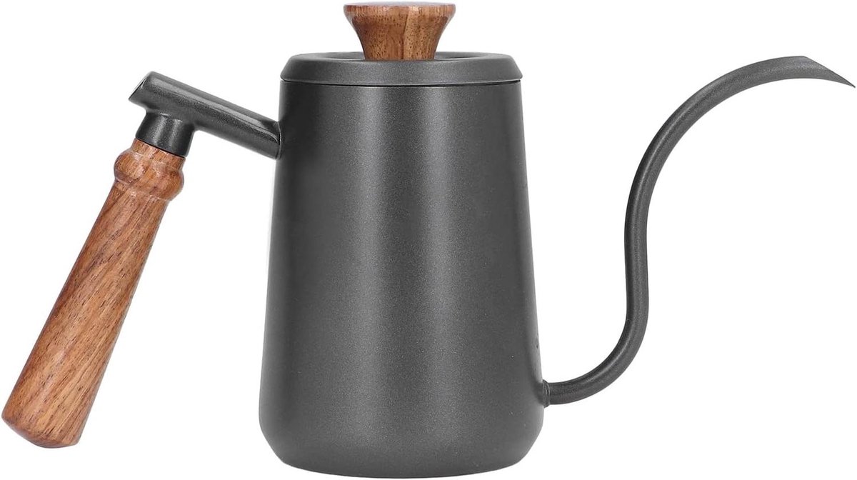 Zwanenhals Ketel - Koffieketel Theepot - Koffie Zetten - Ergonomisch Houten Handvat - 350