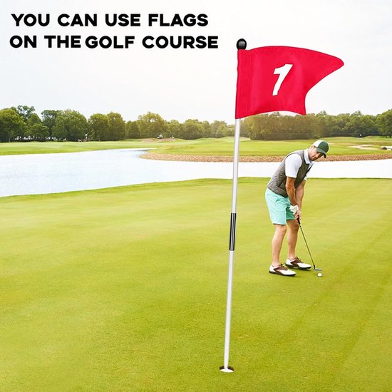 Golf Trainingsset - Oefen Golftas - Baan Aanleggen - Dubbelzijdig Ontwerp - 493 cm - Rood van GOLF — afbeelding 2