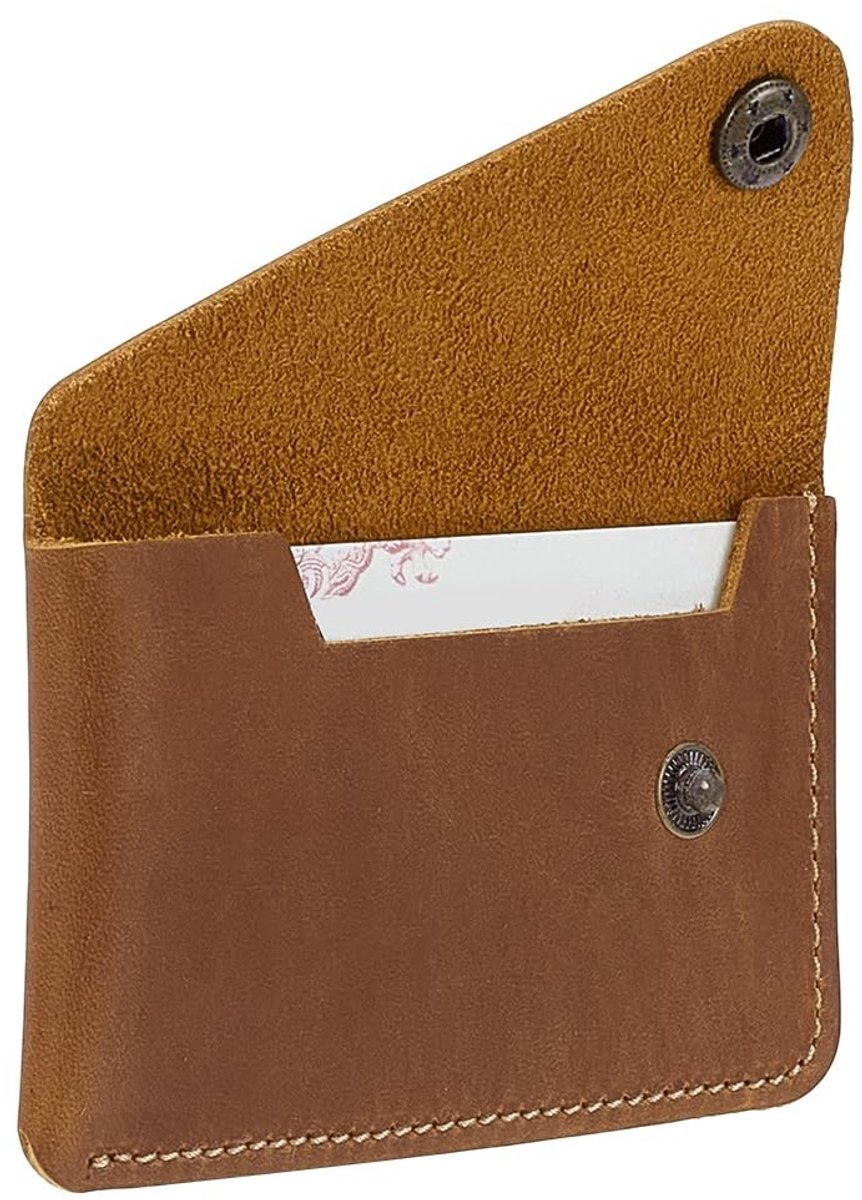 Dailygoods - Echt Koeienhuid Lederen Kaarthouder voor Creditcards - Bruin