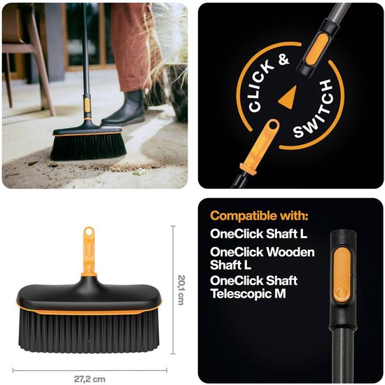 Fiskars - Tuinbezem OneClick tuinbezem b27.2h20.1cm zonder steel or... van Fiskars — afbeelding 4