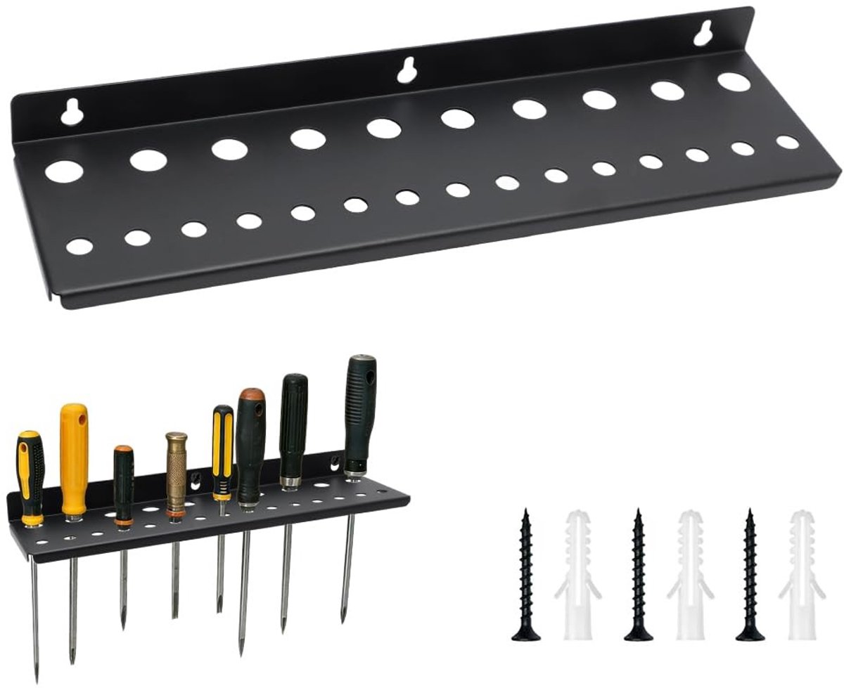 Dailygoods - Gereedschapshouder voor aan de muur - Organizer voor schroevendraaiers, tangen en vijlen