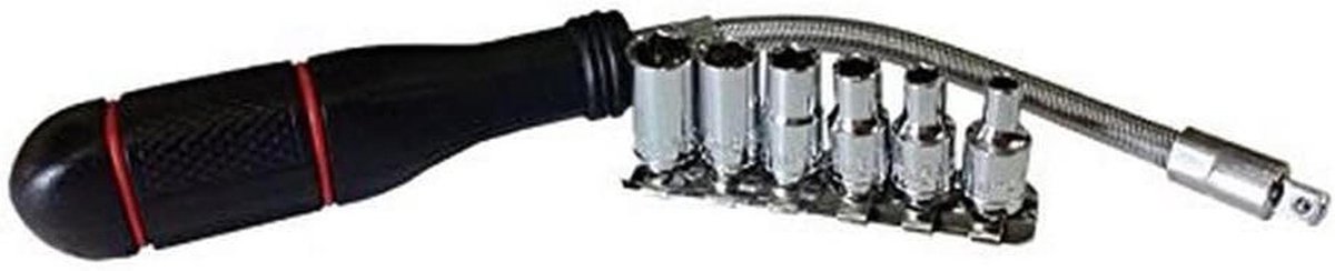 Schroevendraaier Set - Bits Houder - Klusjes Thuis - Flexibele Schacht - 10 mm - Grijs