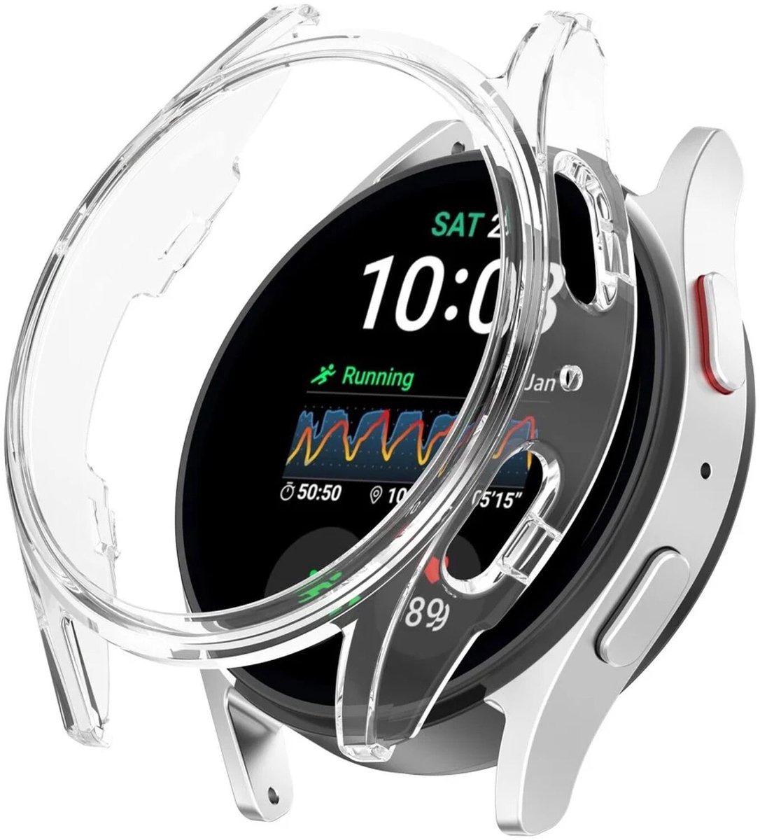 Hoesje Geschikt voor Samsung Galaxy Watch 7 40MM - Hard Plastic Bumper - Transparant