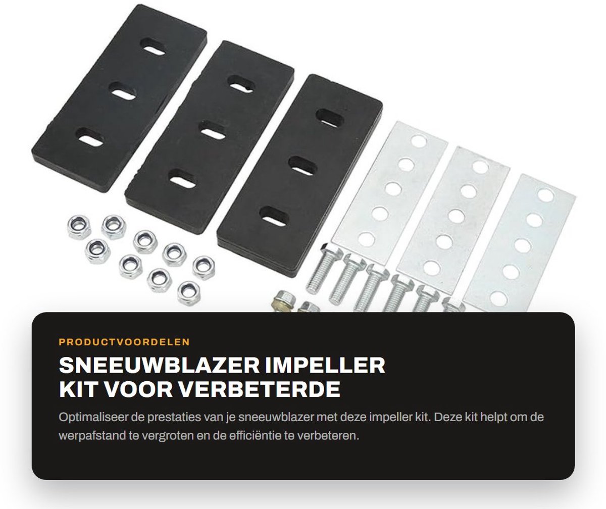 Dailygoods- Sneeuwblazer Impeller Kit - 3/8in HD - Universele Modificatie - Versterkt Rubber - Vergroot Werpafstand - Eenvoudige Installatie - Sneeuwmachine