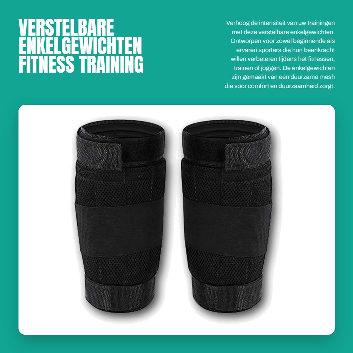 Dailygoods- Enkelgewicht Verstelbaar - Antislip Riemen - Ademend Mesh - Gewichttraining - Fitness - Duurzaam Materiaal - Gewichtsvest