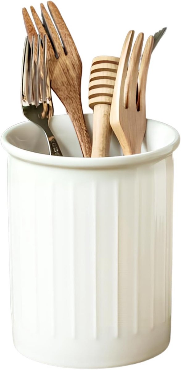 Keramische Keukenhulpmiddel Houder voor Aanrecht, Boerderij Stijl Decor, H13.4 x D10.8cm, Keukenorganisatie, Keukenaccessoires, Ruimtebesparend