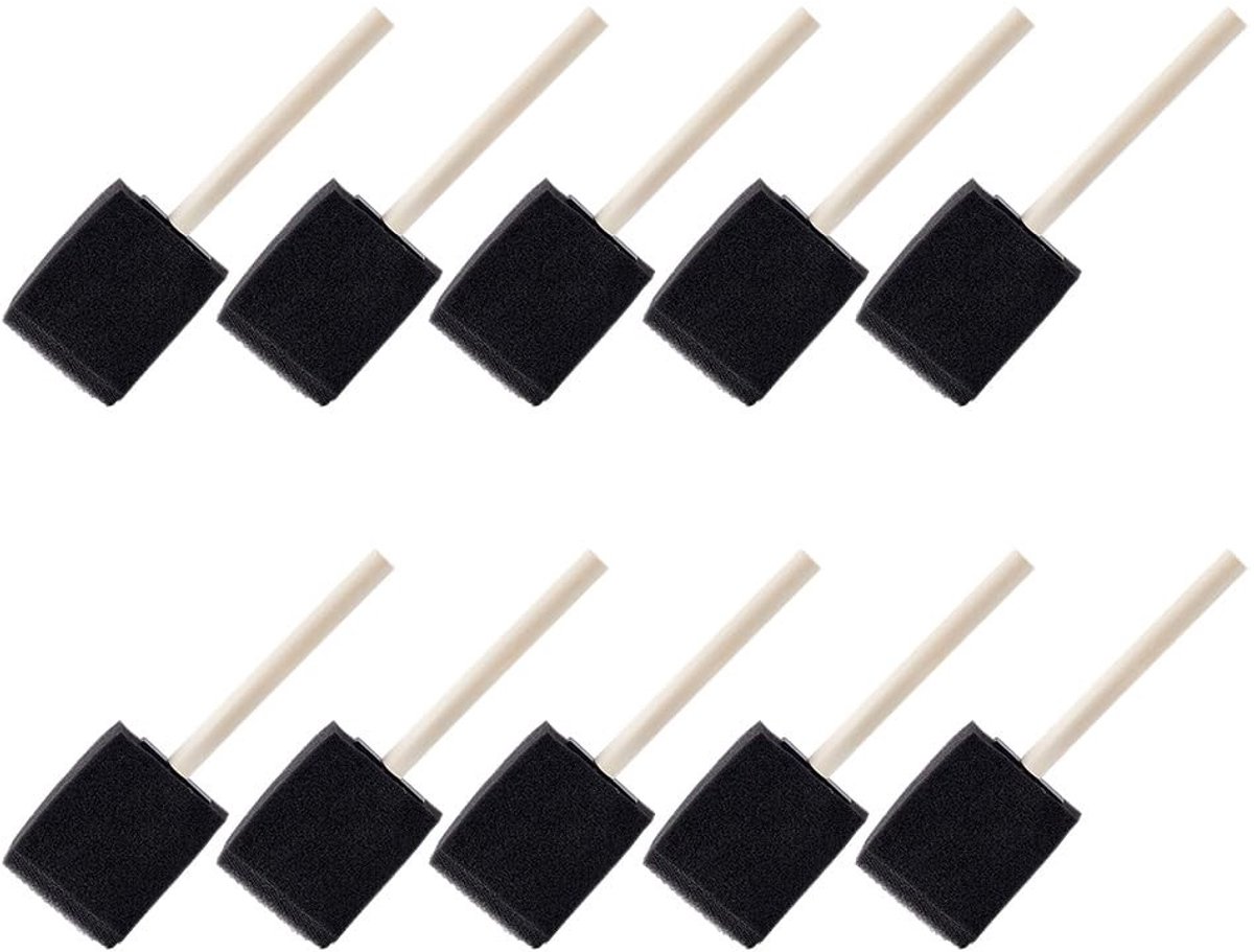 Dailygoods- Aardewerk Spons 10 Stuks - 2 Inch Sponsborstel - Flexibele Schuim Borstel - Precisietoepassing - Hoogwaardige Dichte Schuim - Geschikt voor Ambachten
