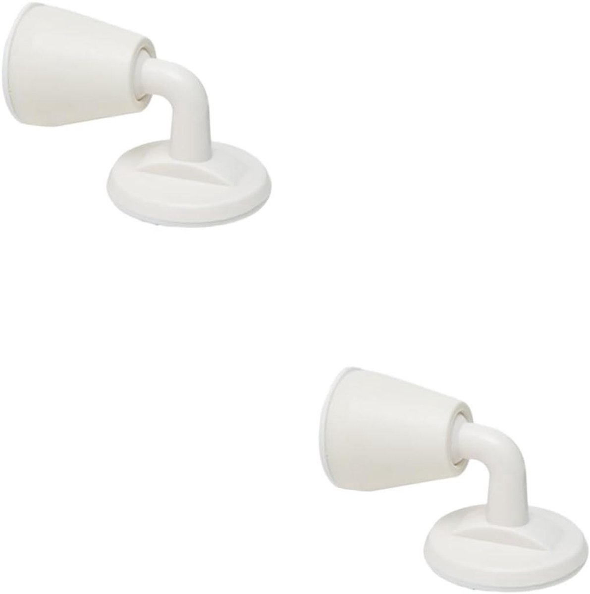 Vloer deurstopper - Muurbeschermer stop - Schade voorkomen - Zonder boren - 2 stuks - Wit