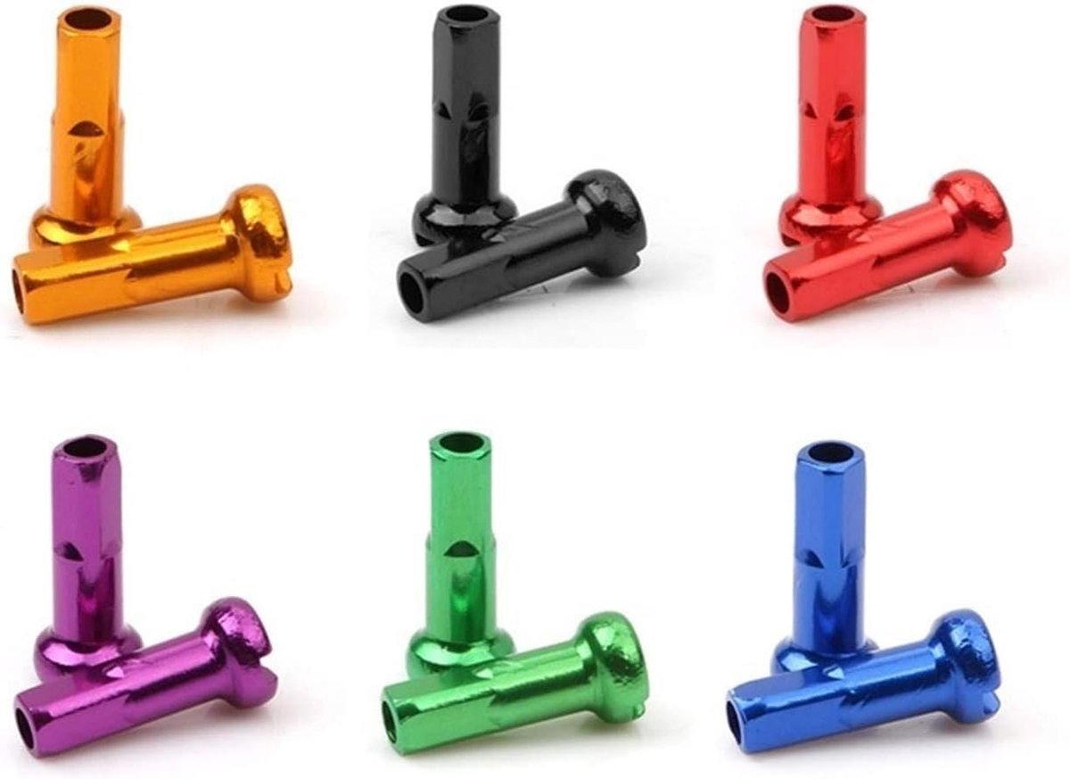 Fietsspaak Nippels - Wielonderdelen - Fietsreparatie - Aluminiumlegering - 10 Stuks - Rood