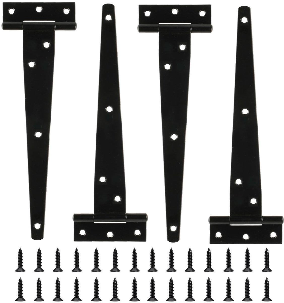 Dailygoods- Scharnier Heavy Duty - 6 Inch - Zwart - Corrosiebestendig - Voor Houten Hekken/Poorten - Eenvoudige Installatie - Deurscharnier