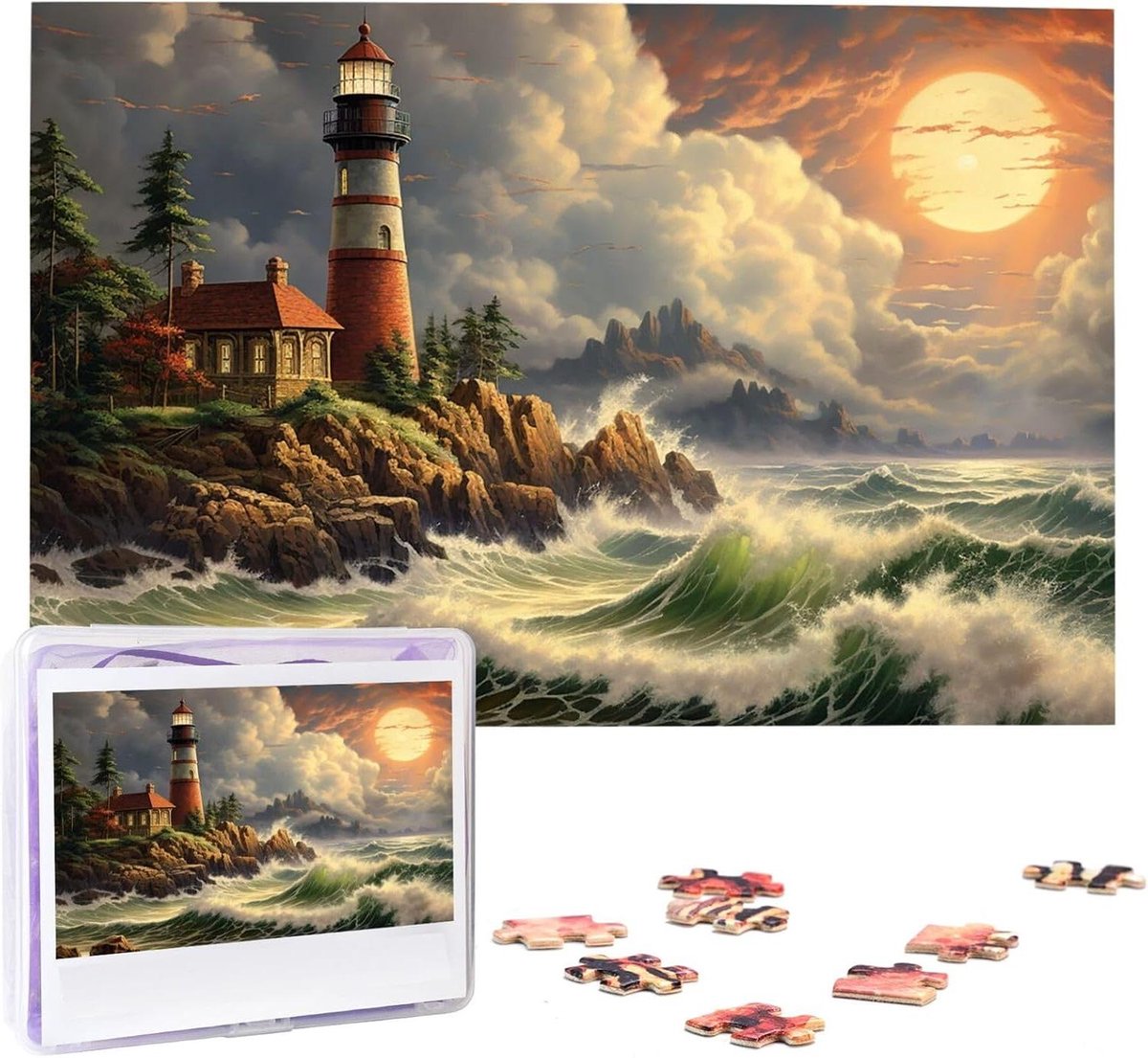 Houten Puzzel - Volwassen Legpuzzel - Ontspannende Hobby - 1000 Stukjes - 749 x 50 cm - Wit