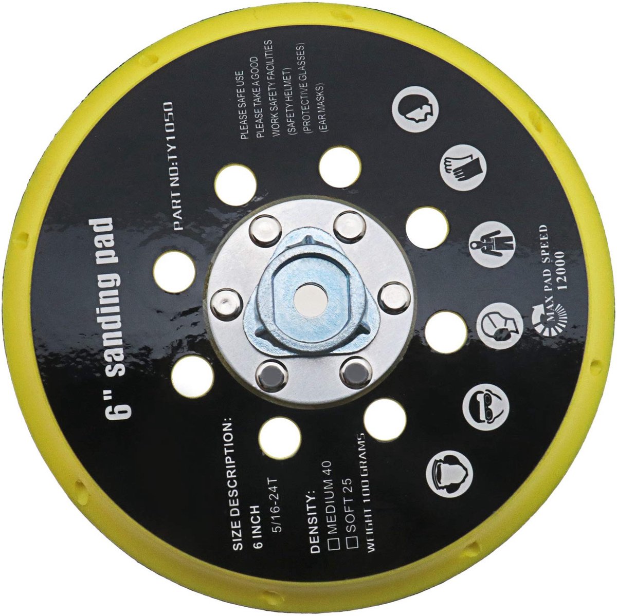 Dailygoods- Schuurschijf 150 mm - 17 gaten - Compatibel met Makita/Festool - Kunststof - Eenvoudig te installeren - Goede ventilatie - Schuurpad