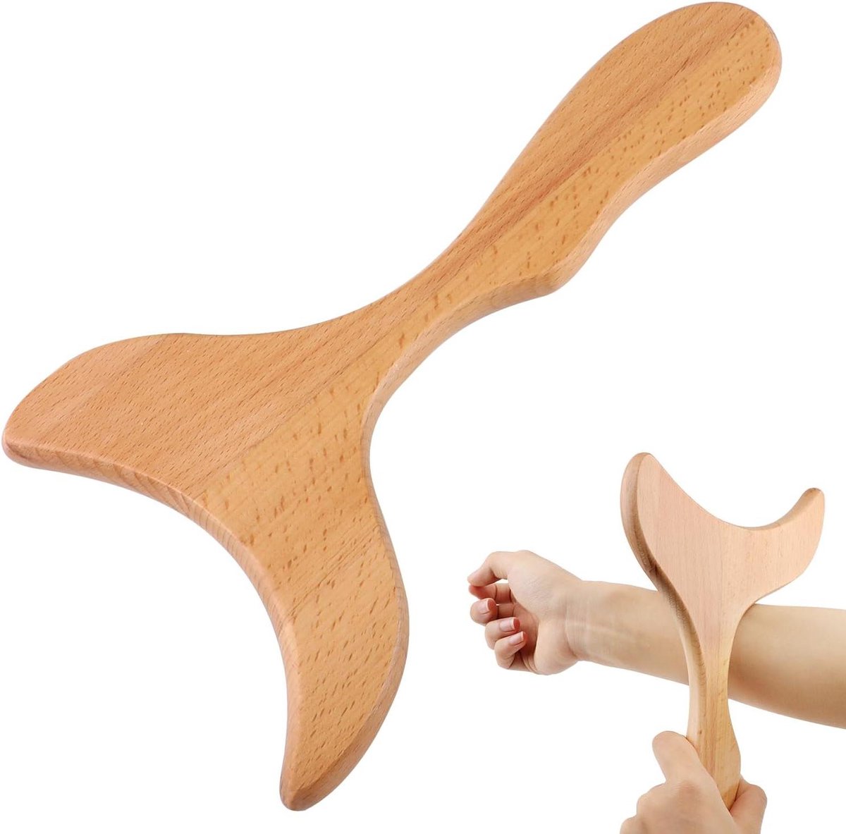 Houten Massagegereedschap - Gua Sha Tool Lymfedrainage - Lichaamsvorming Spierontspanning - Glad Afgewerkt Natuurlijk Hout