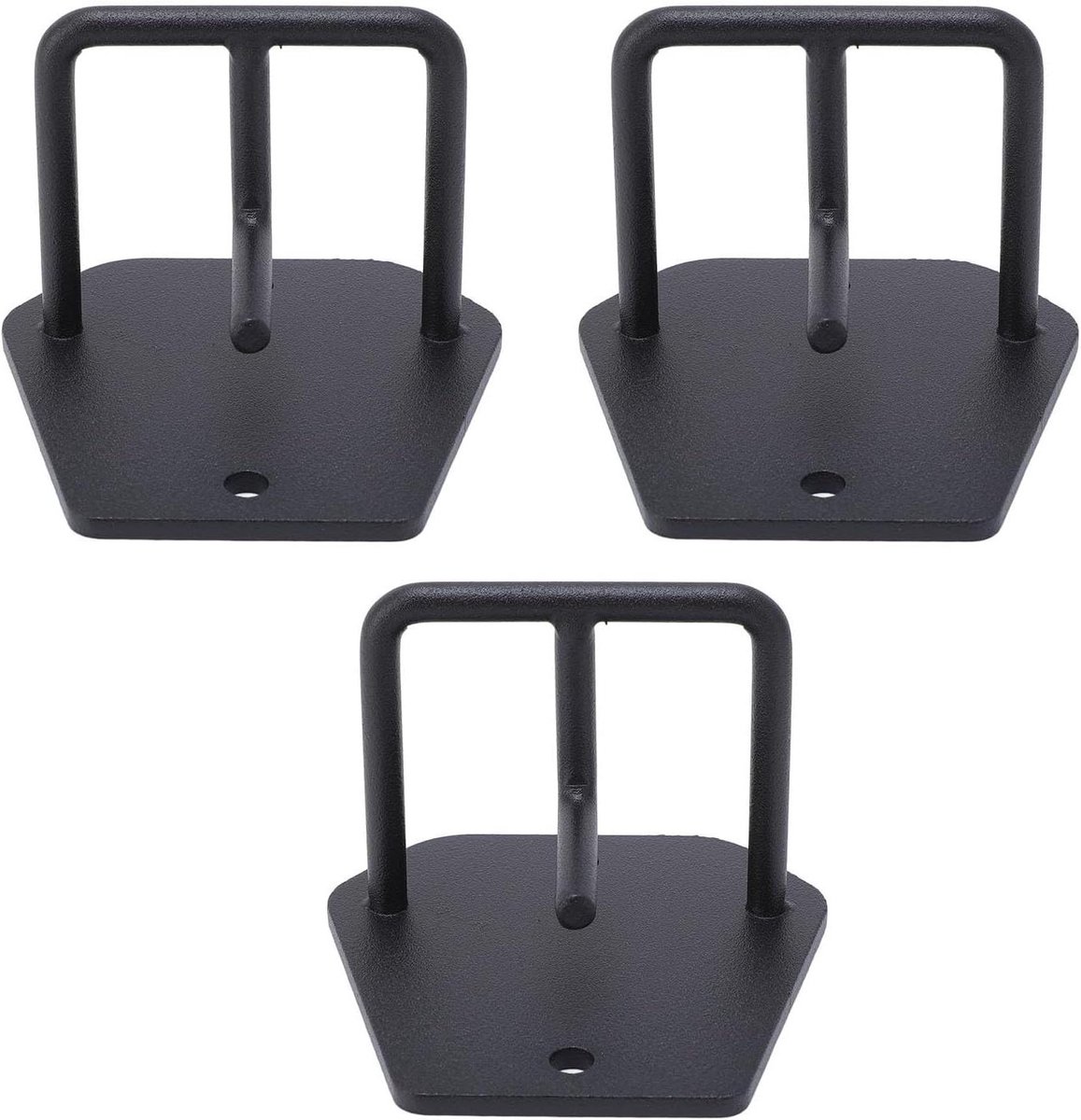 Wandmontage Trainingsanker - Gymhaak Muuranker - Krachttraining Thuis - L-vormig Anti-slip Ontwerp - 300 Lbs Capaciteit - Zwart