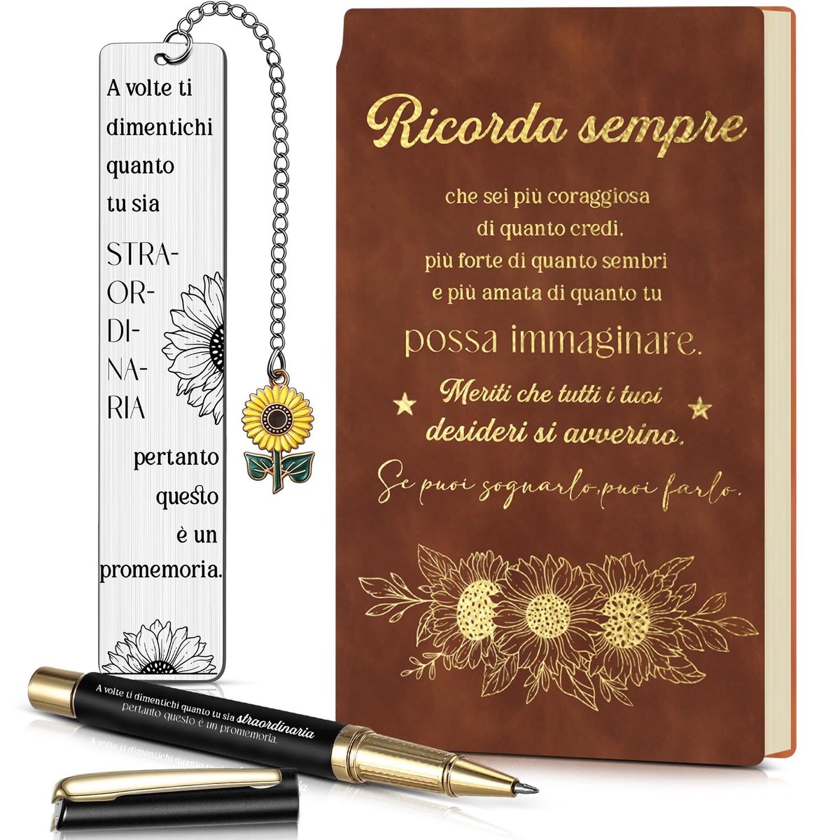 Dailygoods - 3-delige Cadeauset met Dagboek en Pen