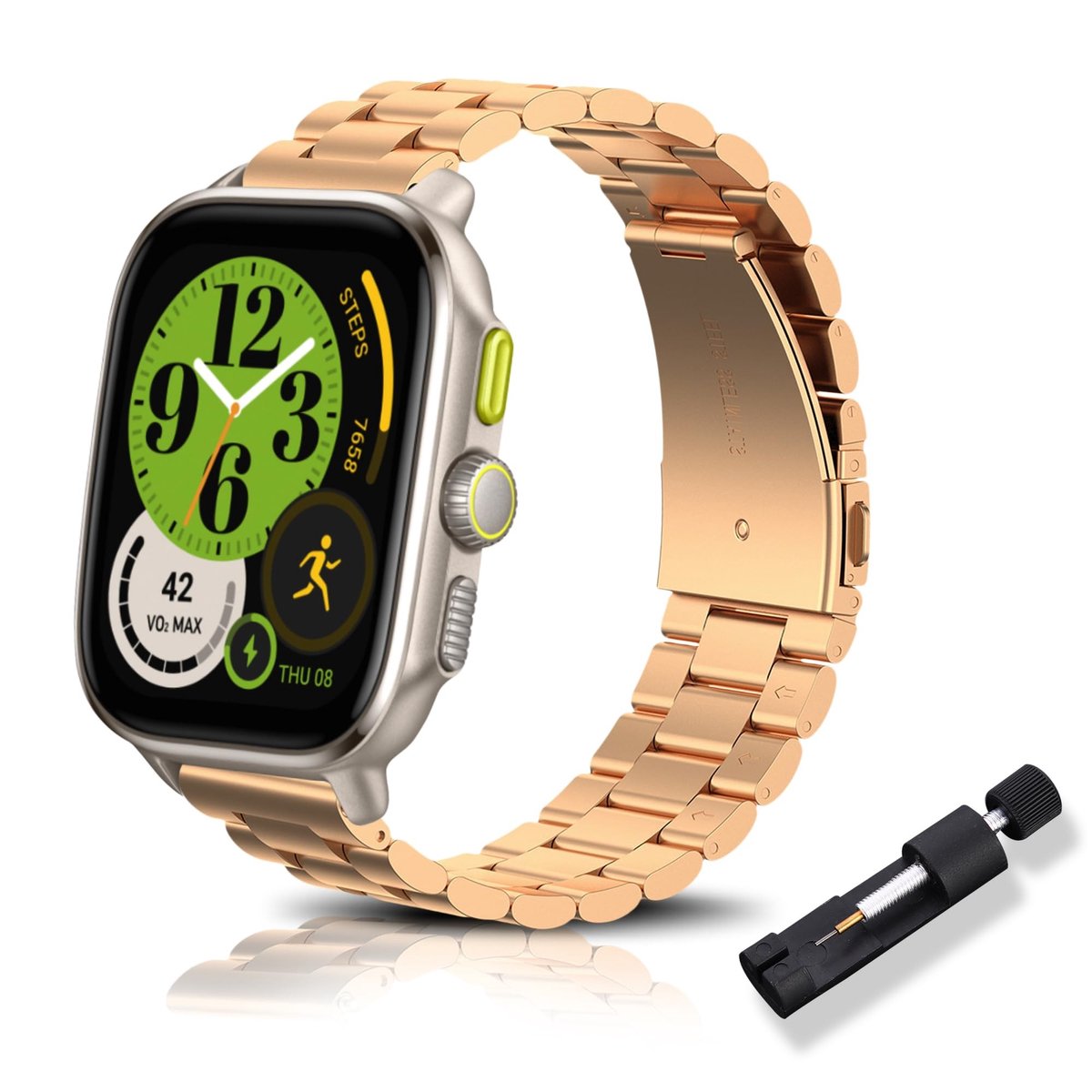 Dailygoods - Roestvrijstalen Horlogeband 20 mm voor Smartwatches