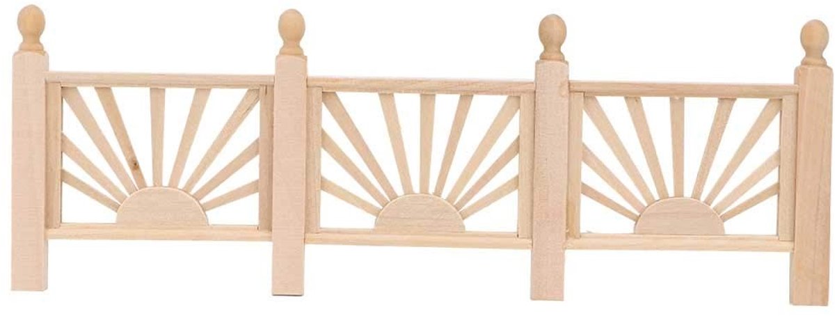 Dailygoods- Leuning Houten - Miniatuur Leuning 1:12 - Trapleuning - Leuninghouder - Flexibel - Duurzaam Materiaal - Poppenhuisaccessoire