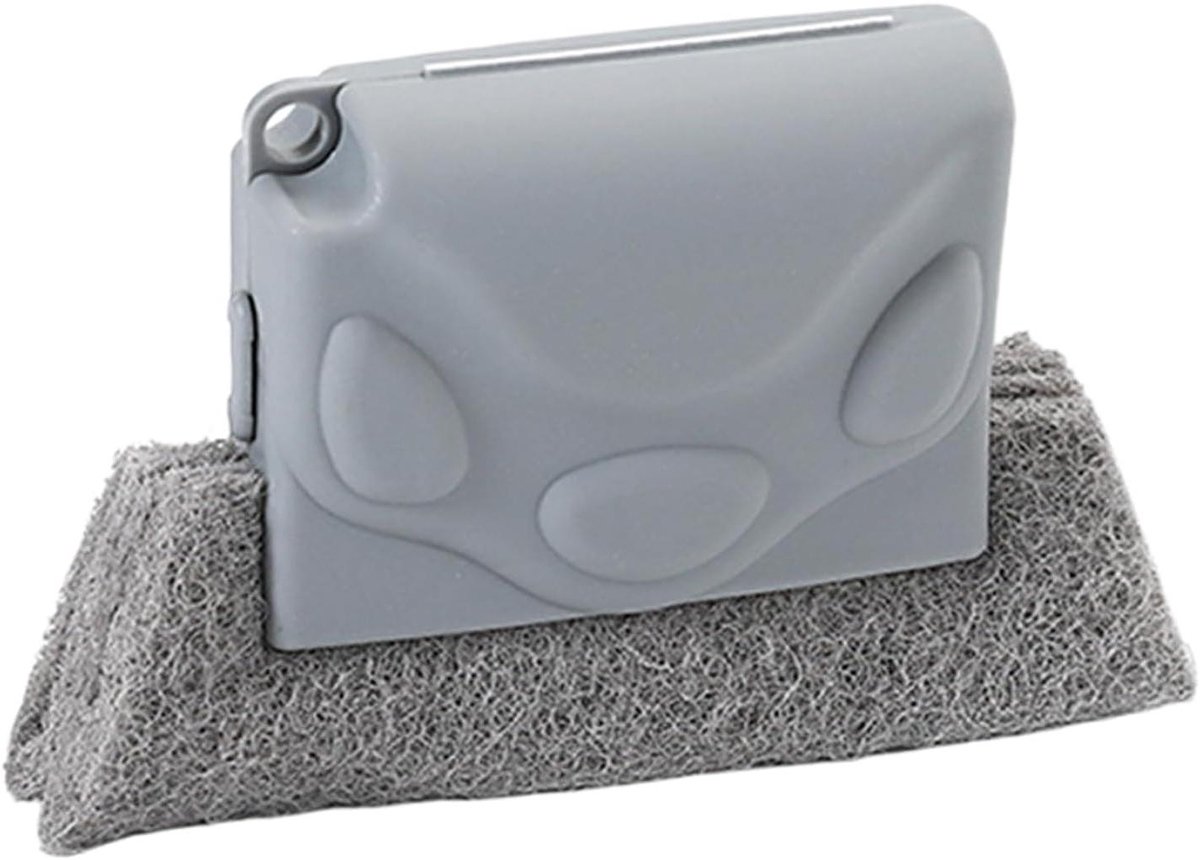 Vensterrail Reiniger - Spleetborstel Hulpmiddel - Groeven Schoonmaken - Antislip Handvat - 13.5x9x2 cm - Niet gespecificeerd