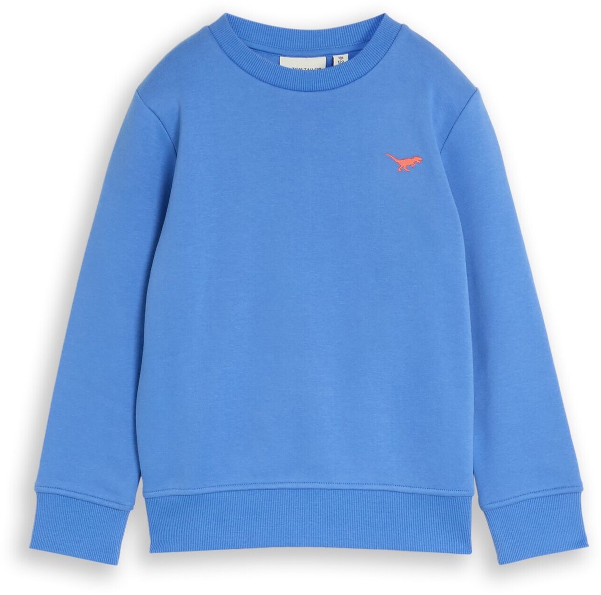 Tom Tailor - Basic sweatshirt met print - Maat 116/122 - soft mid blue