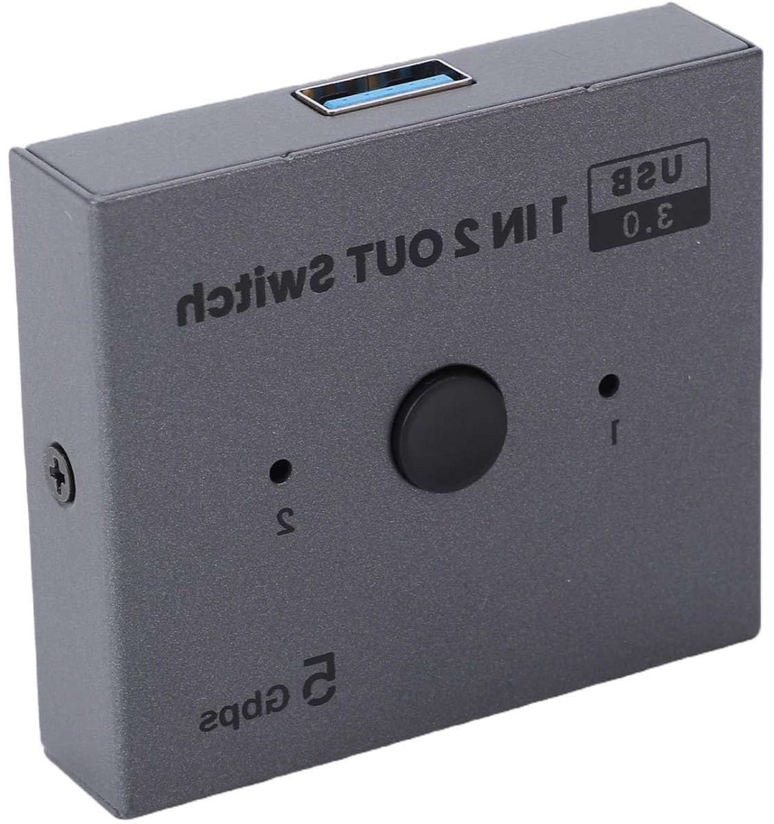 USB 3.0 Switcher - Bidirectionele Hub - Apparaten Delen - 5 Gbps Overdracht - 2 Poorten - Zilver
