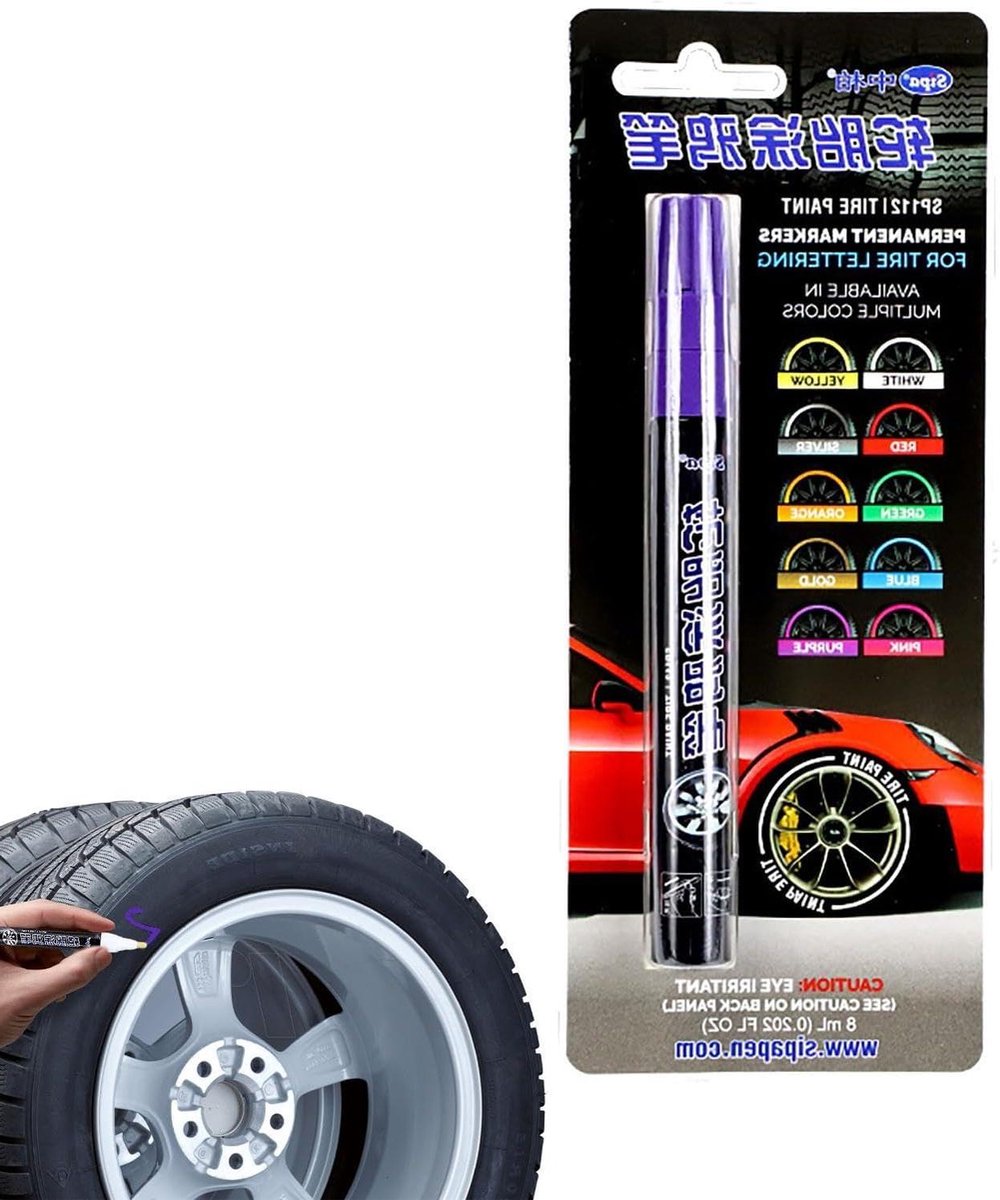 Autolak Pen - Banden Stift - Banden Customizen - Waterdichte Inkt - 1 Stuk - Paars