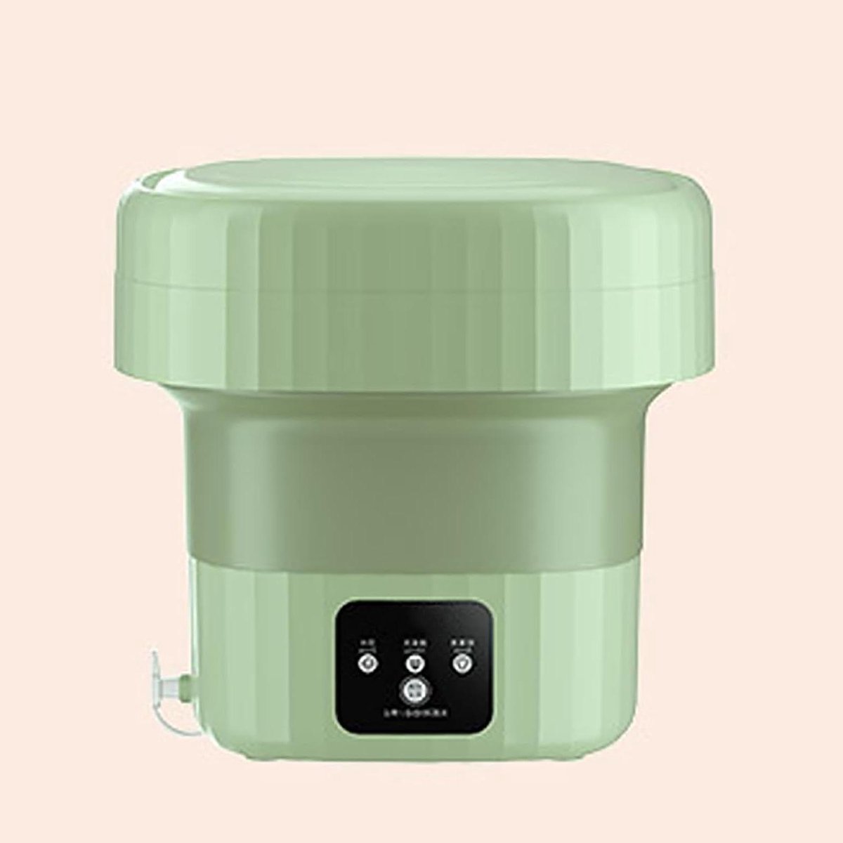 Vouwbare Wasmachine Mini Wasmachine Kleine Kleding Wassen Ruimtebesparend Ontwerp 6L Capaciteit Groen
