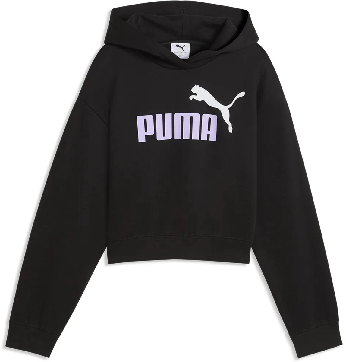 Puma Essential 2 Color Nº1 Logo Short Length Hoodie 15-16 Years Meisje Zwart