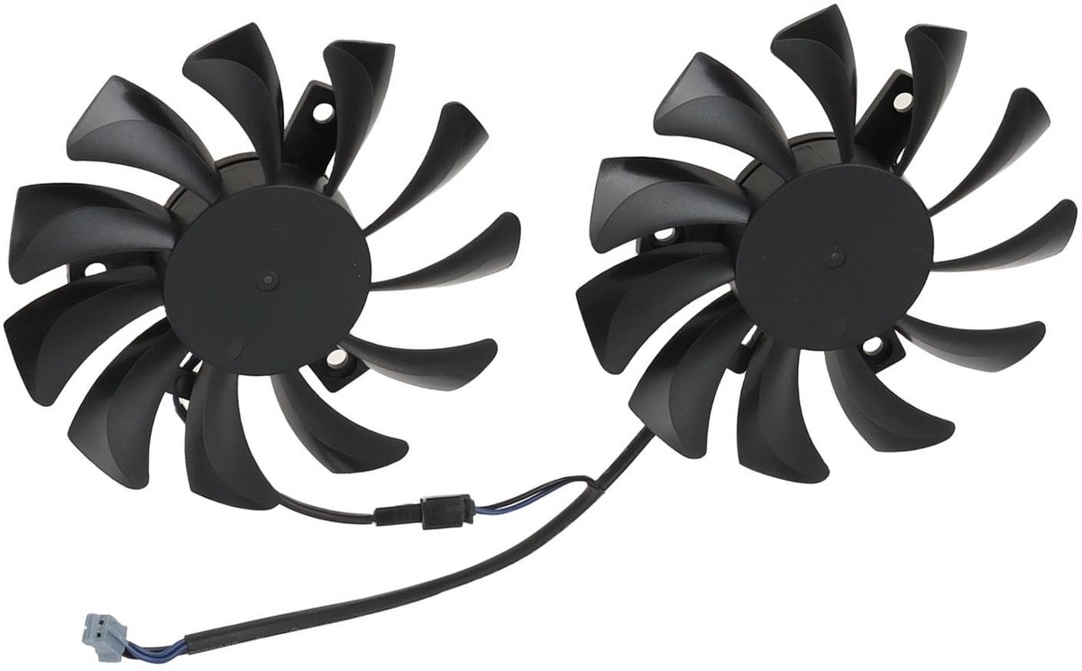 Dailygoods - Vervangingsventilatoren - Voor grafische kaarten - Hoogwaardige ventilatie - Geschikt voor MSI GTX 1050/1050 Ti - Efficiënte koeling - Be...