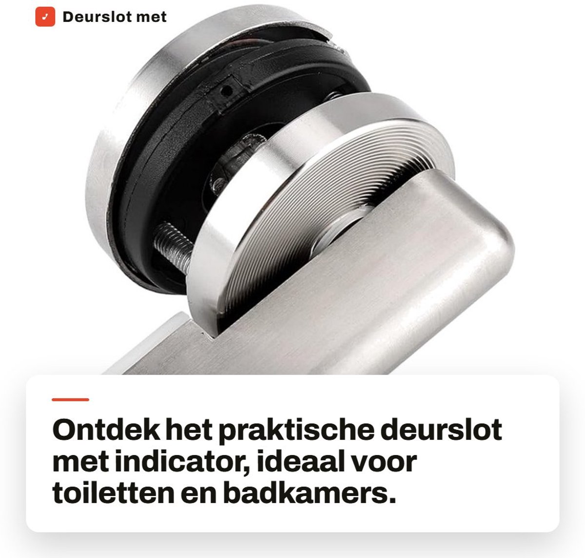 Dailygoods- Deurslot met indicator - Zinklegering - Robuust en duurzaam - Geschikt voor toilet/badkamer - Eenvoudig te installeren - Afmetingen 74 x 31 mm - Toilet Slot