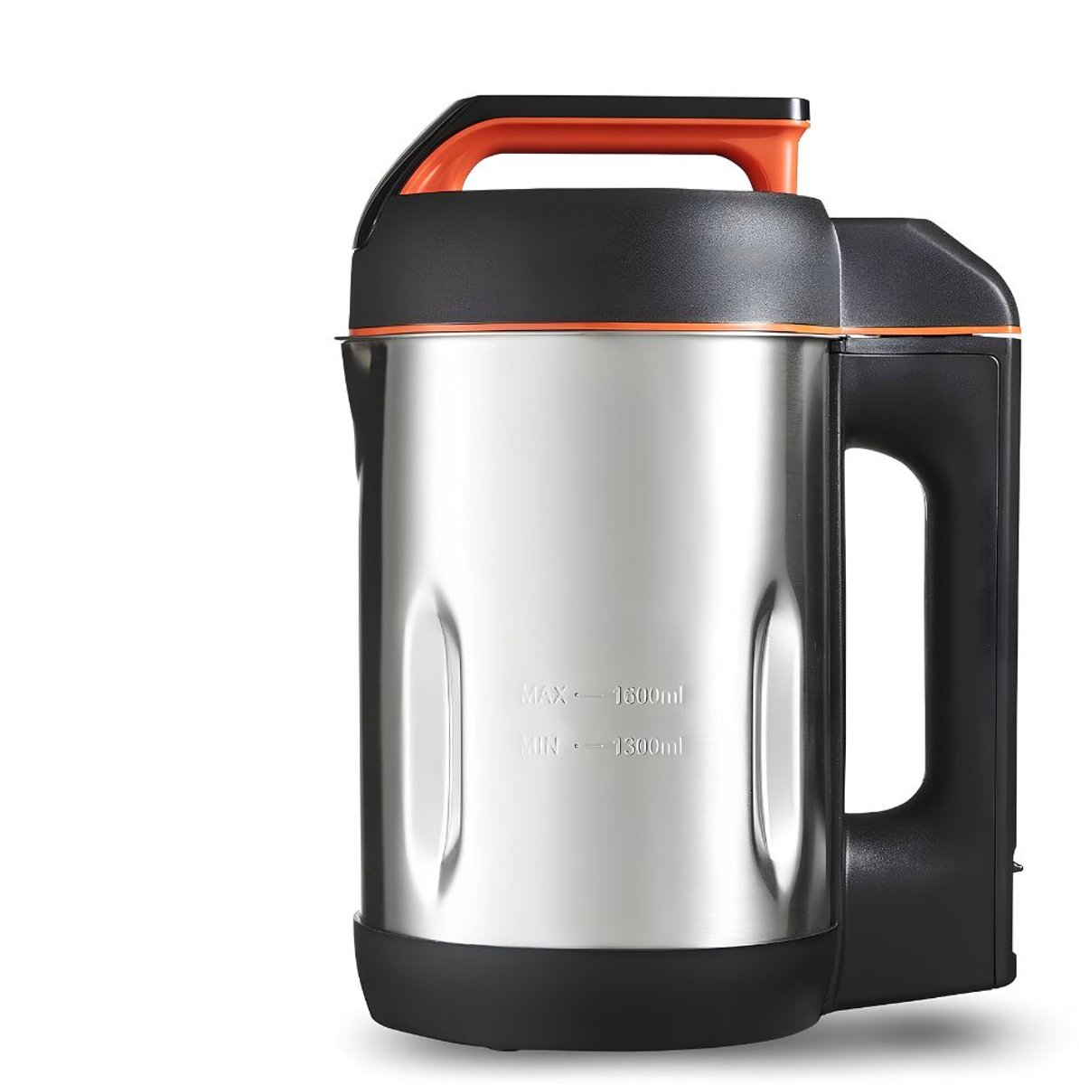 KAD® Soepmaker - Automatische Soup Maker & Blender - 1.6L Soepmaker met Blender Functie - Zwart/Zilver - 9cm x 7cm x 12cm