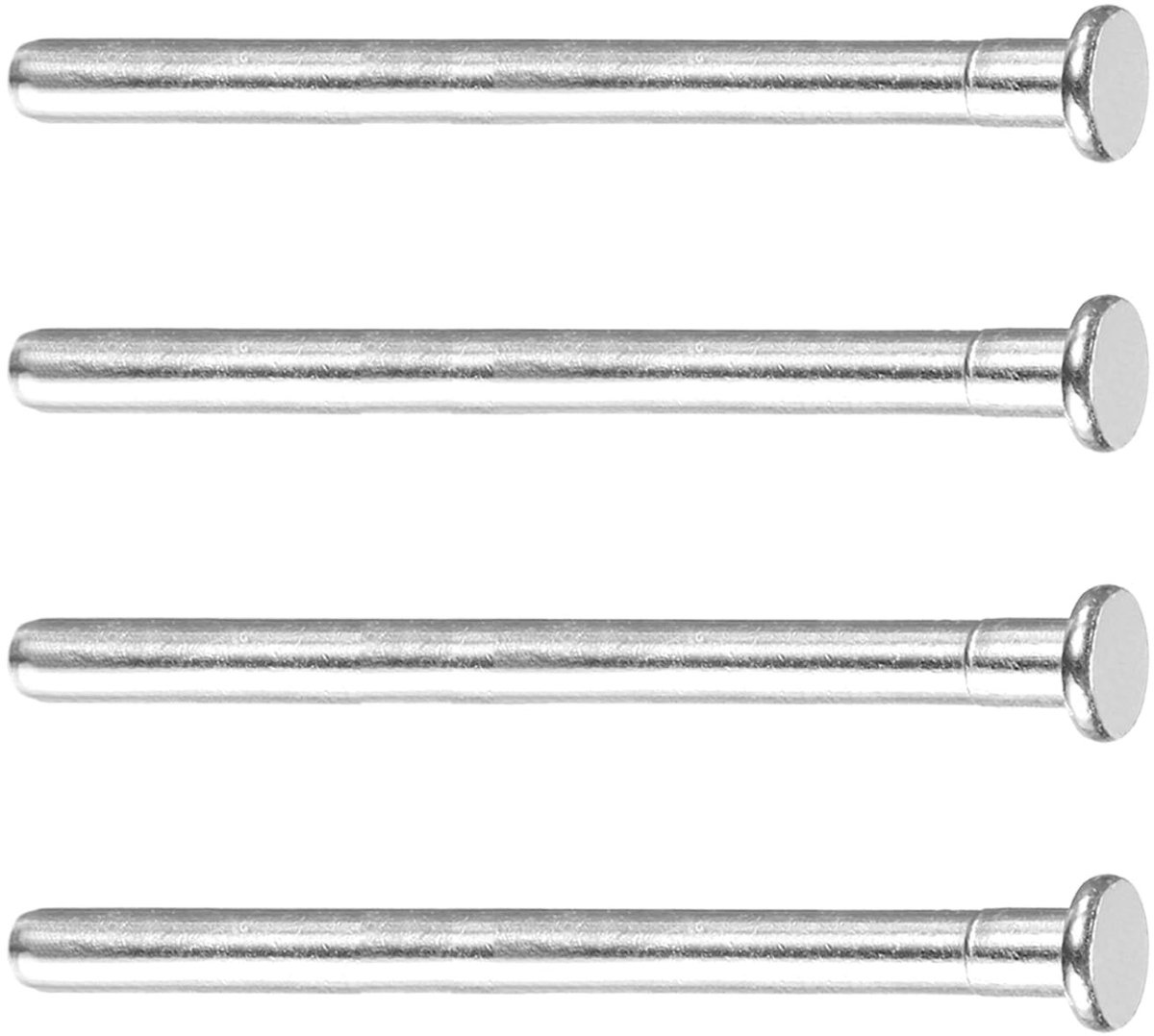 Dailygoods- Deur Scharnier Pins 3 Inch - Verwijderbare Scharnier - Beveiliging Pins - Hout Woondeur - Set van 4 - Geborsteld Zilver - Scharnierpennen