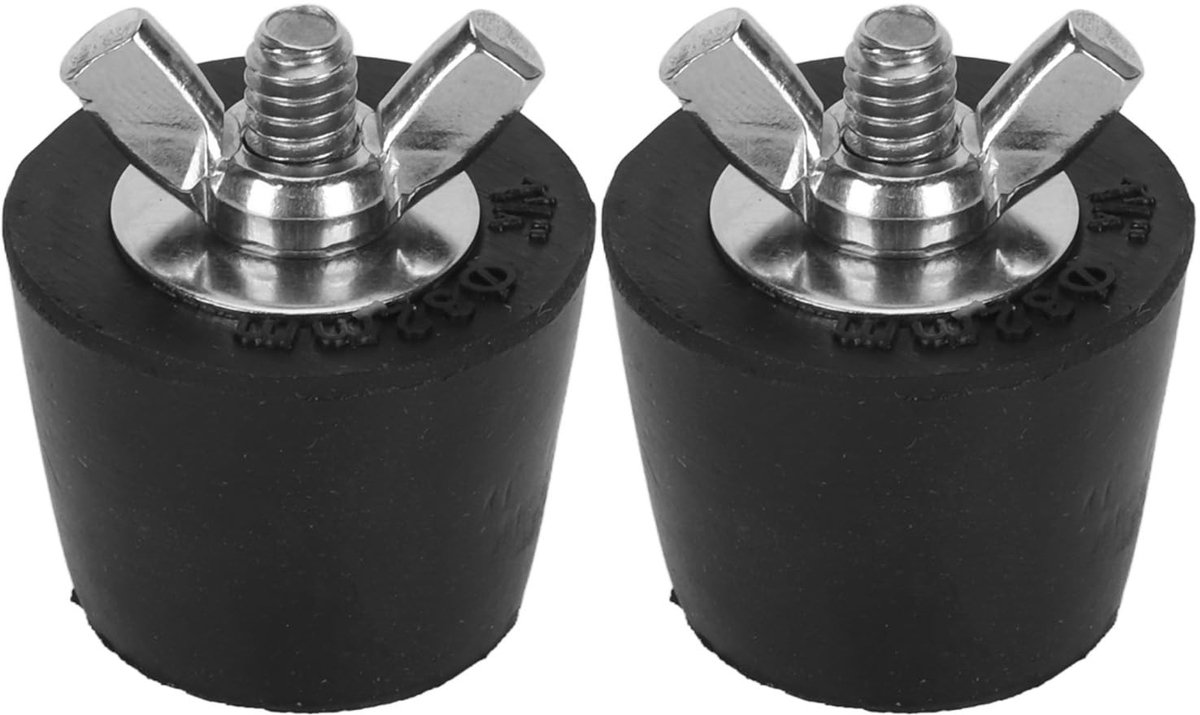 Dailygoods- Winterplug 2 Stuks - Rubber Plug - Zwembad Uitbreidingsplug - Pijpplug - Roestvrij Staal - Voor Winterklaar Zwembad - Zwembadplug