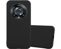 Cadorabo Hoesje geschikt voor Honor MAGIC 4 PRO in CANDY ZWART - Beschermhoes gemaakt van flexibel TPU silicone Case Cover