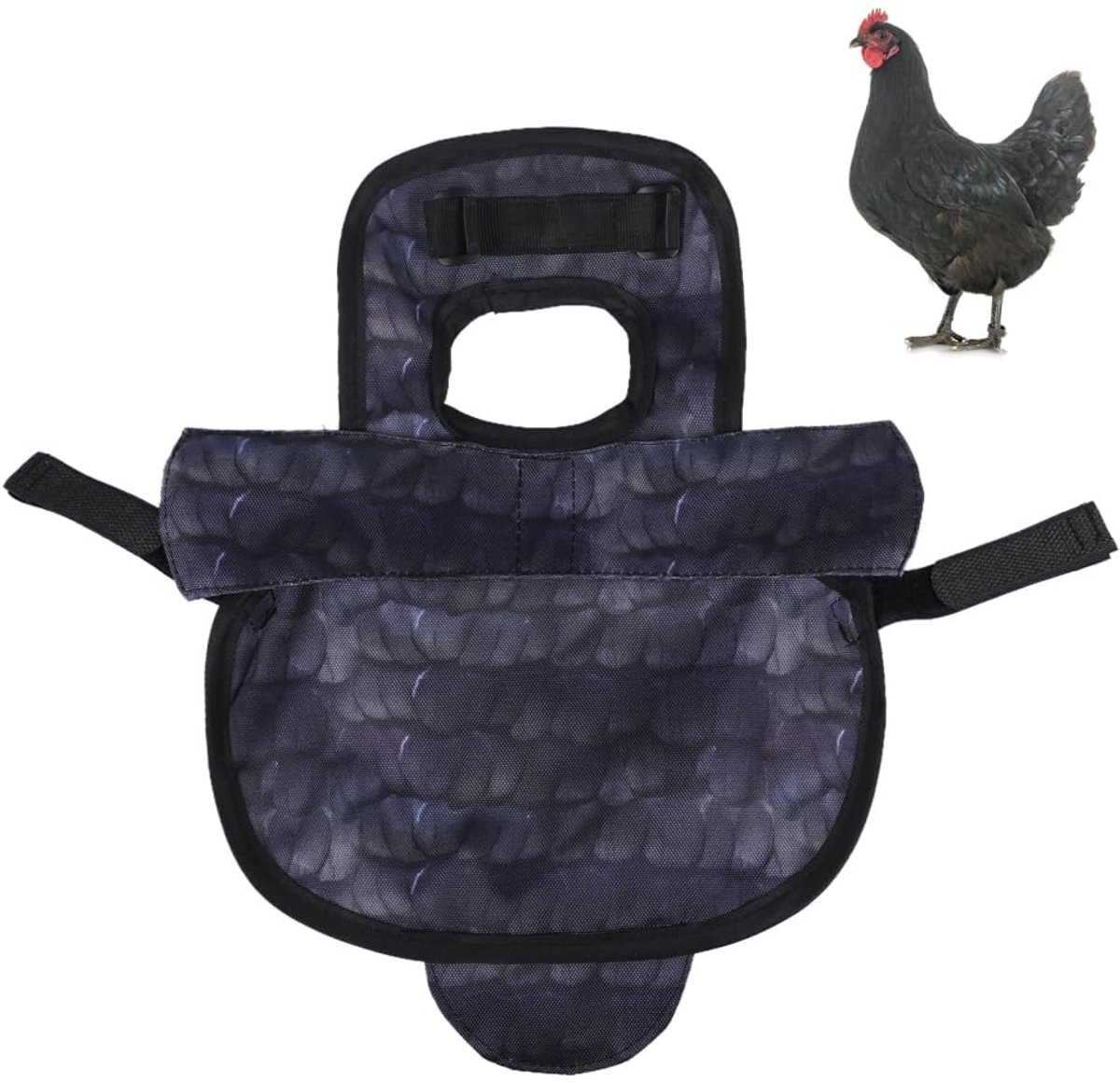Dailygoods- Kippenzadel met rugbescherming - Verstelbaar vest - Veiligheidsvest voor pluimvee - Kippenzadelschort - Waterdicht materiaal - Ademend en slijtvast - Pluimveevest