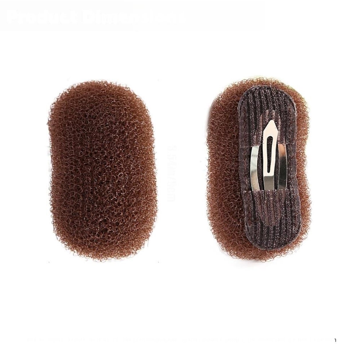 Dailygoods- Haar Styling Accessoires - 2 Stuks Bump It Up Volume Inserts - Haar Pads - Opgestoken Kapsels - Comfortabel - Koffiekleur - Haarvolume