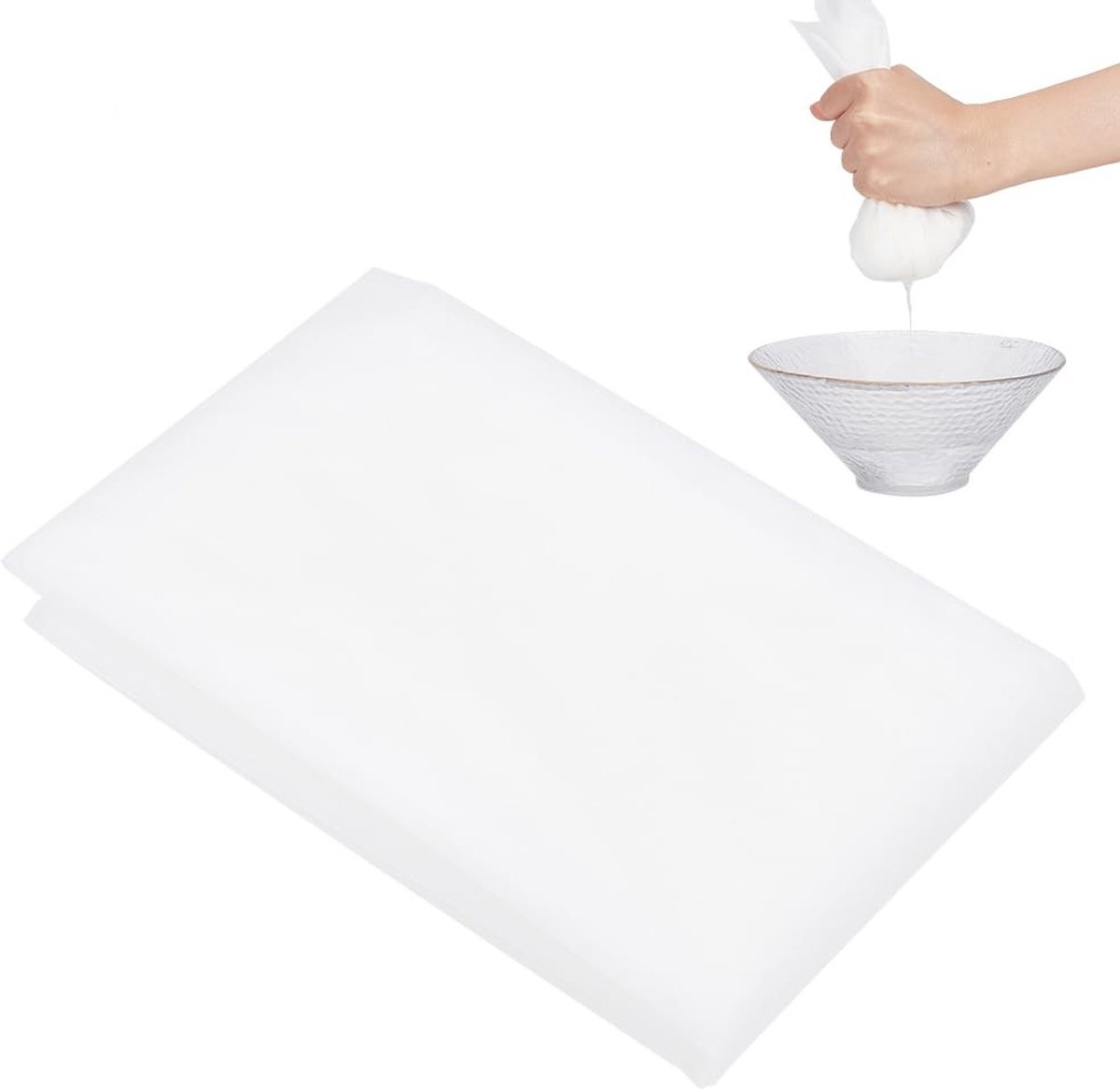 Dailygoods- Filter Fijne Gaas 200 Mesh - Nylon Filter - Wijnonzuiverheden - Koffie/Theefilter - Op maat snijden - 0,1 mm dik - Filterdoek