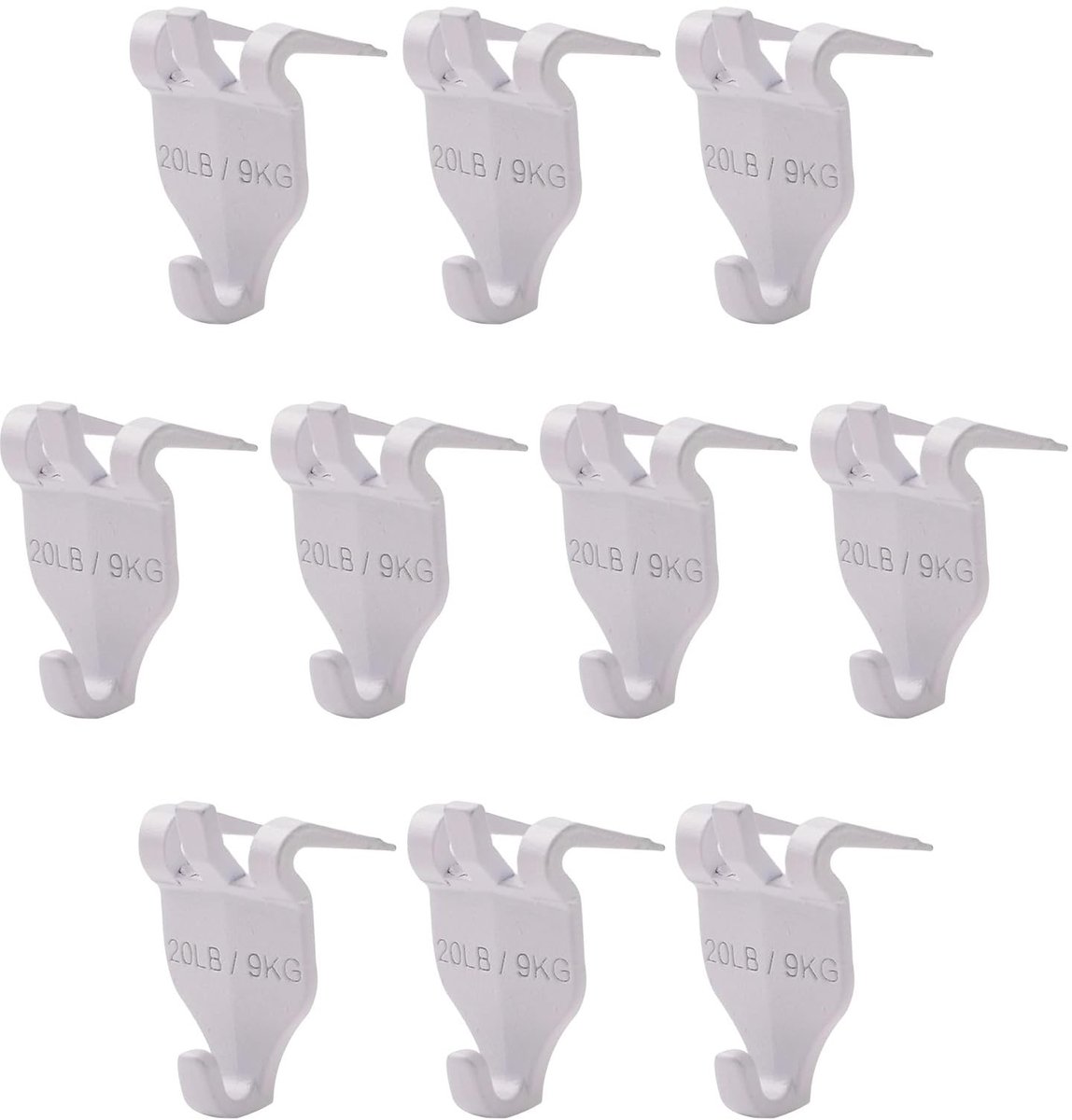 Dailygoods- Fotohanger 10 Stuks - Gipsplaten Haken - Gereedschapsvrij - Kunsthanger - Metaal - Wit - Wandhaak